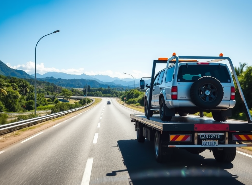 Long disctance flat bed towing in townsville
